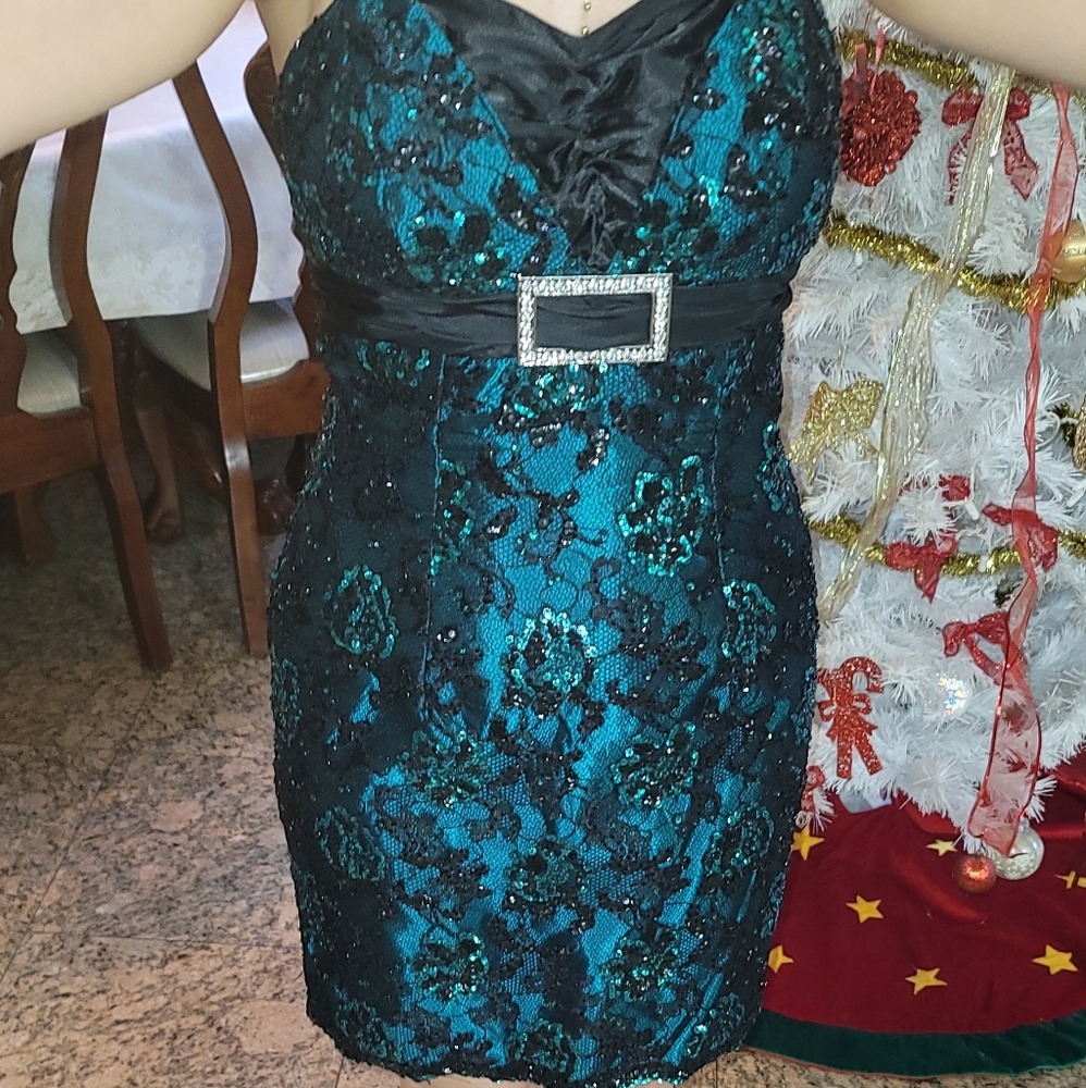 Dark Torquoise Midi Dress